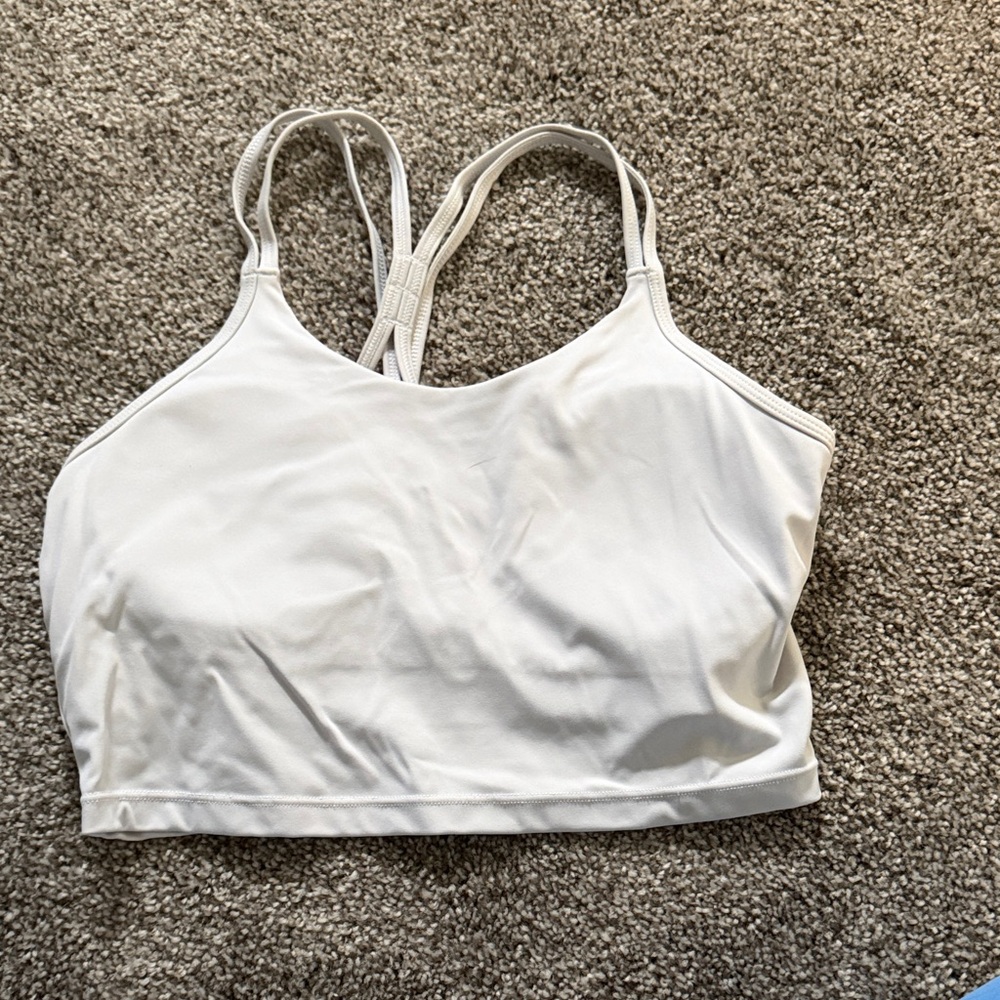 Women's White Sports Bra